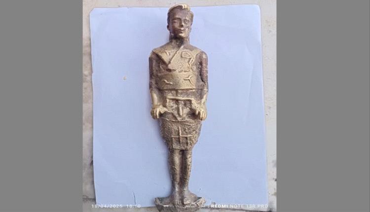 قوات أمن تعز تضبط تمثال أثري بحوزة مواطن قادم من مناطق سيطرة الحوثيين
