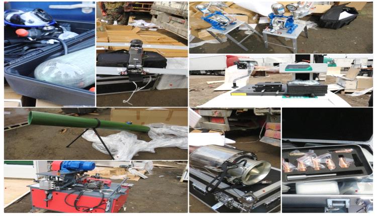 الأجهزة الأمنية في عدن تضبط أكبر شحنة عسكرية حوثية على متن سفينة تجارية قادمة من جيبوتي