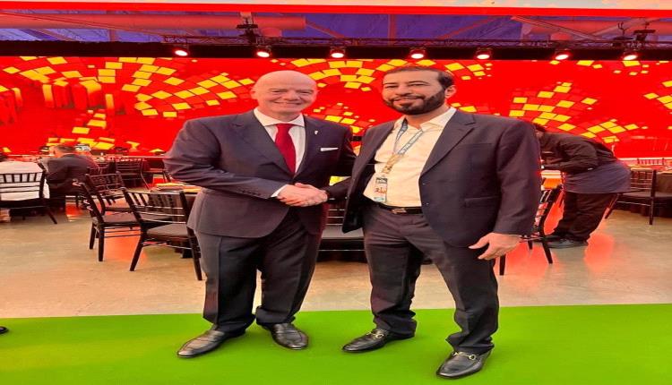 بن حيدرة يبحث مع رئيس الفيفا سبل دعم وتطوير الكرة اليمنية