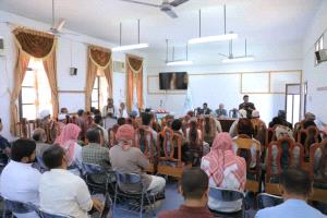 الوكيل بارباع يتلقي بقيادات القطاع الزراعي بوادي وصحراء حضرموت