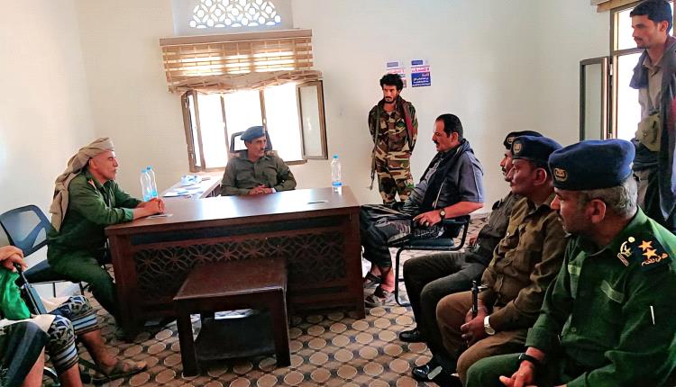 شرطة بيحان تعقد اجتماعاً أمنياً موسعاً وتعلن رفع الجاهزية القصوى للحفاظ على أمن واستقرار المديرية