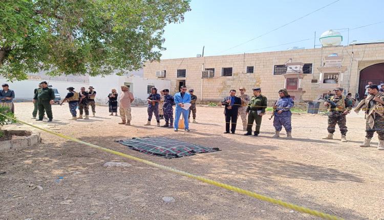 النيابة العامة بسيئون تنفذ حكم القصاص بحق مدان بجريمة قتل عمد