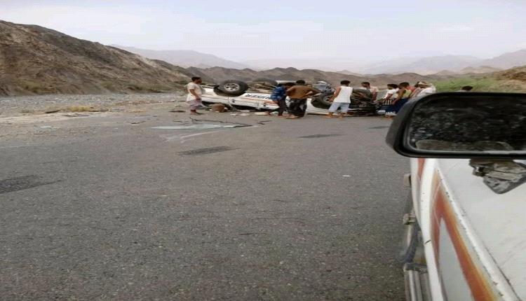 حادث مروري في خط ثنهة بيافع دون إصابات بالغة