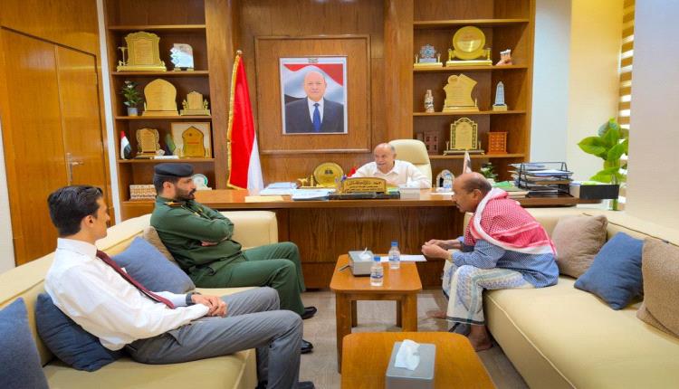 عضو مجلس القيادة محافظ حضرموت يبحث مع وكيل الوادي والصحراء مستجدات الأوضاع ومستوى تنفيذ المشاريع التنموية