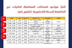 جامعة عدن تعلن المواعيد الجديدة لامتحانات المفاضلة للعام الجامعي 2026-2027