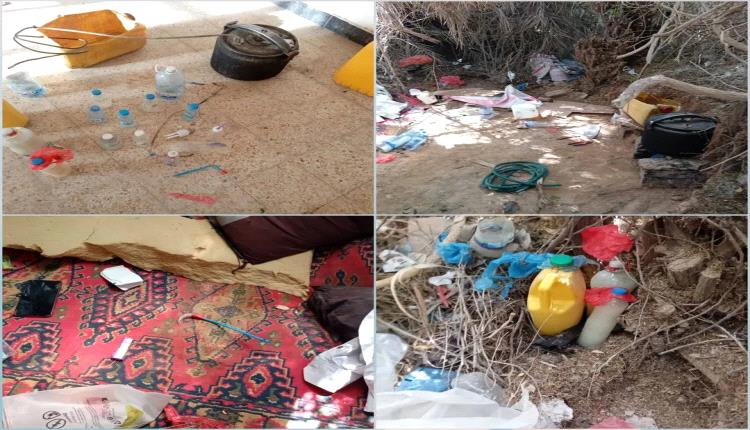 شرطة مديرية القطن تضبط مصنعاً لتصنيع الخمور في إحدى المزارع وتلقي القبض على احد المتهمين