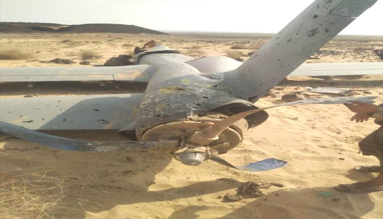 سقوط طائرة استطلاع مسيّرة كبيرة في جبال أبين وسط غموض حول هويتها