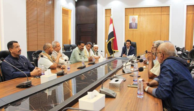 وكيل حضرموت الجيلاني يلتقي وفد هيئة مثقفو وأكاديميو حضرموت