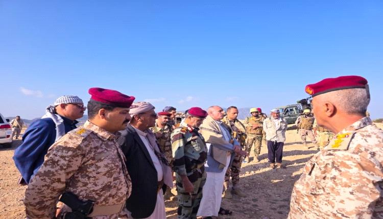 المخلافي والصبري يتفقدان أبطال الجيش الوطني في جبهات اللواء 35 مدرع جنوب تعز