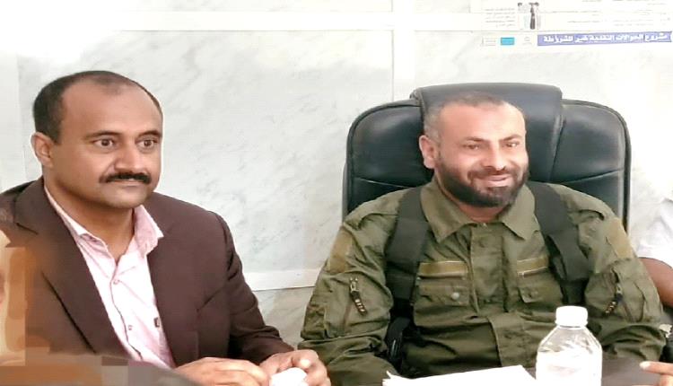 مدير عام مديرية قعطبة بكر الشاعري يهنئ اللواء أحمد قائد القبة بتعيينه محافظاً للضالع