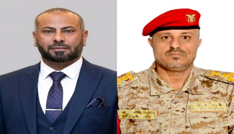 قائد الشرطة العسكرية بالضالع يهنئ اللواء أحمد قائد القبة بتعيينه محافظاً للمحافظة