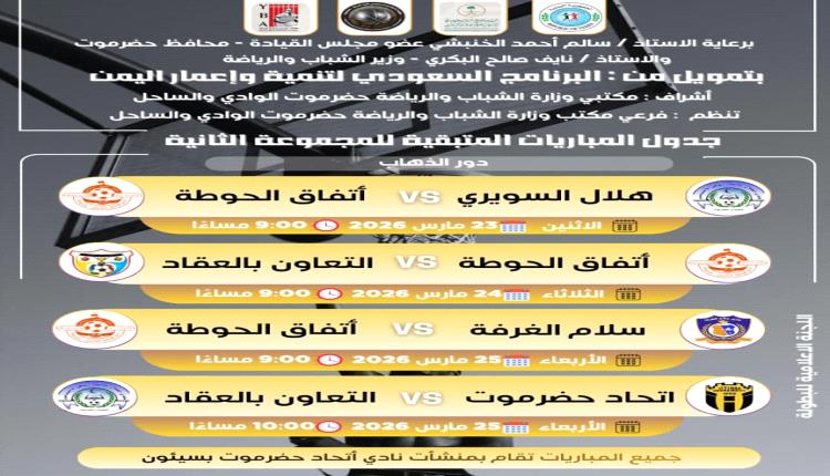 استئناف منافسات بطولة البرنامج السعودي لكرة السلة بحضرموت الوادي والصحراء الاثنين المقبل