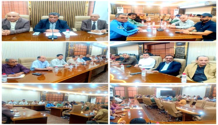 إجتماع موسع يقر حزمة من الإجراءات لتفادي مخاطر التقلبات المناخية على مدينة عدن