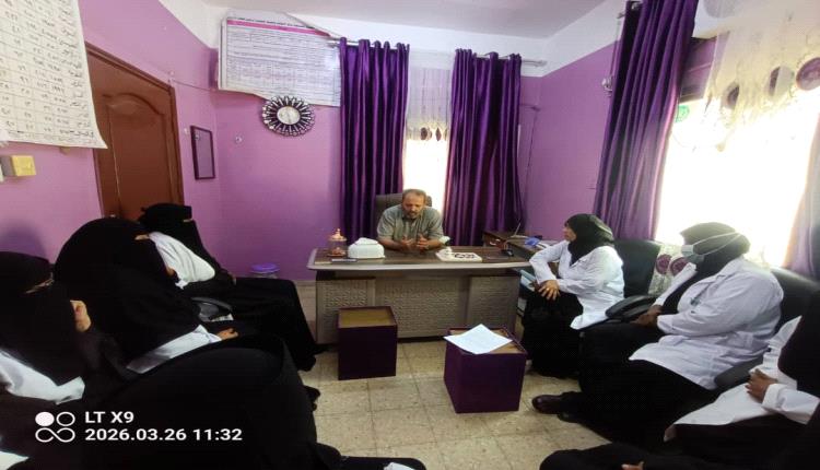 مدير عام مكتب الصحة العامة والسكان بمحافظة أبين يتفقد مركز الأمومة والطفولة بزنجبار لمتابعة سير العمل والانضباط الوظيفي