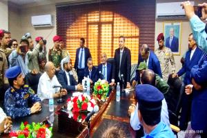 لحج تشهد مراسم الاستلام والتسليم بين المحافظ الجديد ولجنة الإدارة المحلية