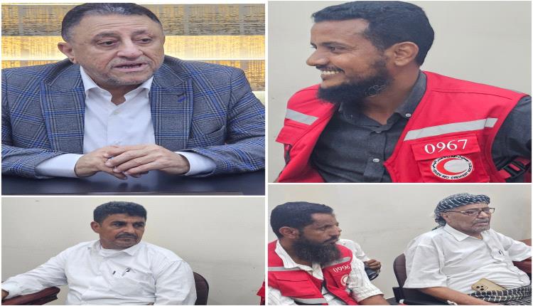 الأمين العام لمحلي أبين يزور مقر الهلال الأحمر اليمني ويشيد بتدخلاته الإنسانية