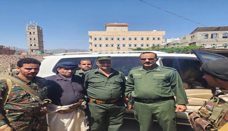 مدير أمن شرطة محافظة الضالع يزور إدارة أمن قعطبة لتعزيز الأمن والاستقرار