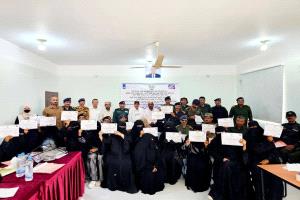 شرطة شبوة تختتم الورشة التدريبية لتعزيز دور الشرطة النسائية وحماية النساء ضحايا العنف