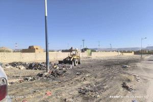 وحدة النظافة والتحسين بمديرية القطن تنفذ حملة نظافة واسعة في عدد من المواقع بالمديرية