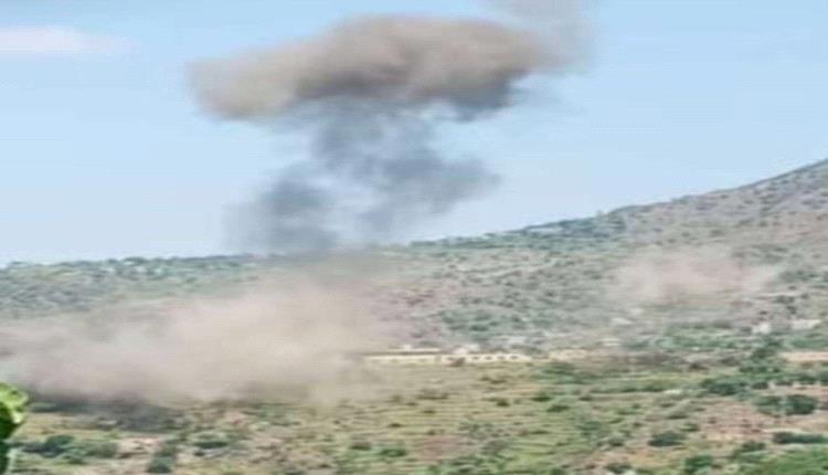 غارة جوية تستهدف قيادة وتجمعات حوثية في جبل حبشي بتعز