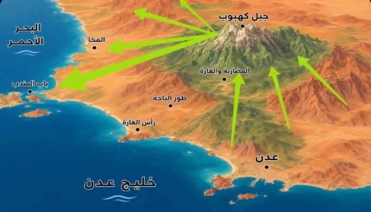 القوات المشتركة و"درع الوطن" تحكم سيطرتها الكاملة على جبهة "كهبوب" الإستراتيجية بباب المندب