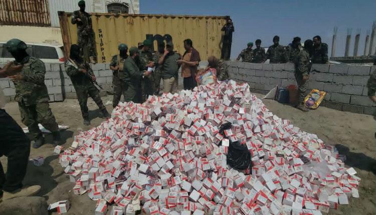 النيابة العامة في عدن تتلف أكثر من 855 ألف كبسولة بريجابالين بمشاركة قوات الأمن الوطني