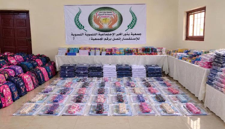 40 يتيماً يبدأون عامهم الدراسي بدعم أهل الخير في أحور