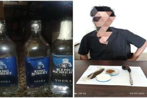 بعمليتين أمنيتين منفصلتين.. قوات الأمن الوطني بلحج تضبط حشيشا مخدرا وقوارير خمر